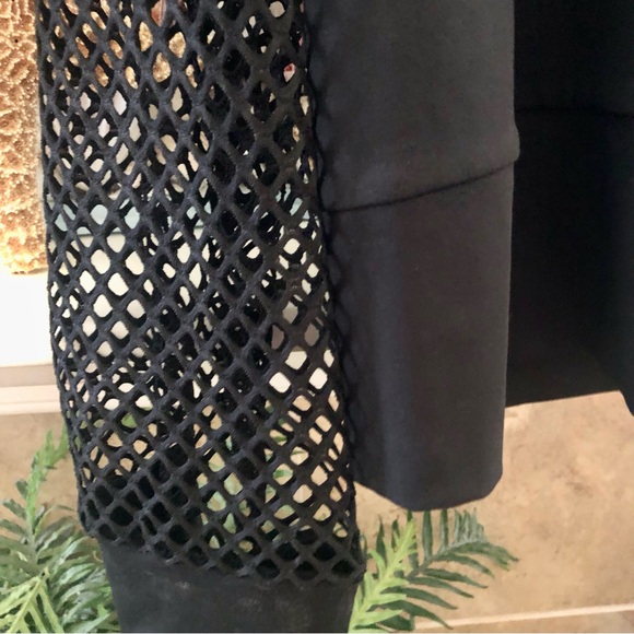 NWT! Black Fishnet Style Pullover Hoodie Beach Bathing Suit Top Plus 3X - Picture 3 of 8